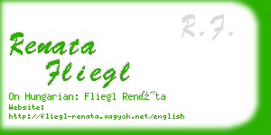 renata fliegl business card